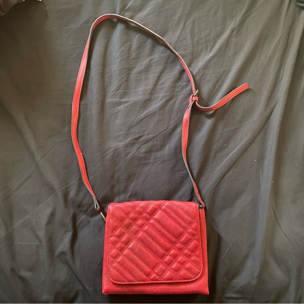 Red Crossbody Messenger Bag